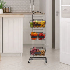 Mercato 3 Tier Adjustable Storage Rack with Chalkboard Plates
