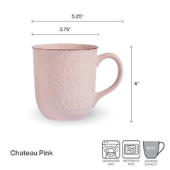 Chateau Pink Set of 4 Mugs