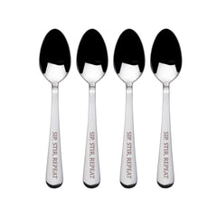 Sip Stir Repeat Set of 4 Mini Coffee Spoons
