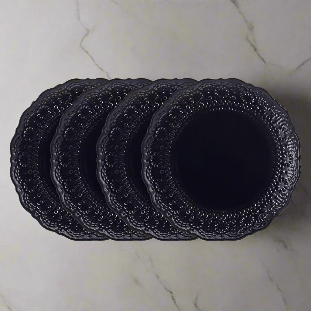 Chateau Midnight Set of 4 Dinner Plates