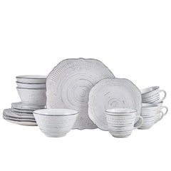 Isabella Gray 16 Piece Dinnerware Set, Service for 4