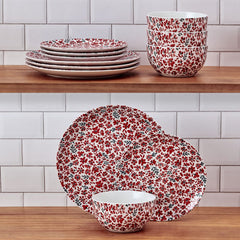 Radiant Blossom 12 Piece Dinnerware Set, Service for 4