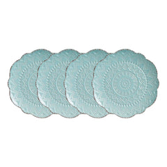 Remembrance Teal Set of 4 Salad Plates