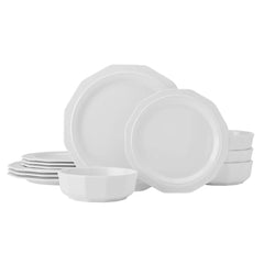 Heritage 12 Piece Outdoor Melamine Dinnerware Set, Service for 4