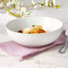 French Lace White Individual Pasta Bowl