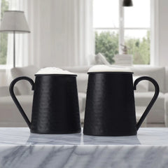 Drew and Jonathan Hammered Black Set of 2 Beer Mugs