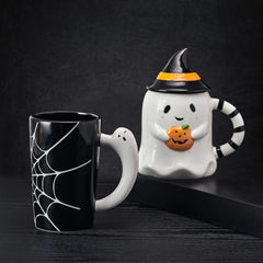 Halloween Ghost Mug with Lid
