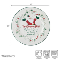 Winterberry® African American Santa Sharing Plate