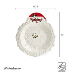 Winterberry® African American Santa Figural Bearded Platter