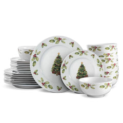 Christmas Day 24 Piece Dinnerware Set, Service for 8