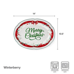 Winterberry® Red Ribbon Platter