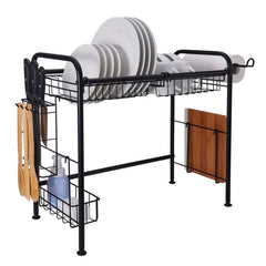 Over the Sink 2 Tier Organizer Dish Drying Rack, 31 Inch
